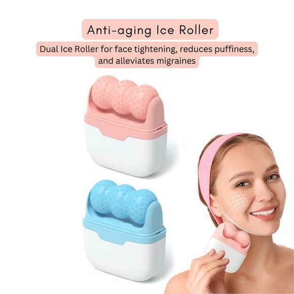Face Tighten Ice Face Roller & Anti Cellulite Massager Pack1 Combo Pack - Picture 2 of 9